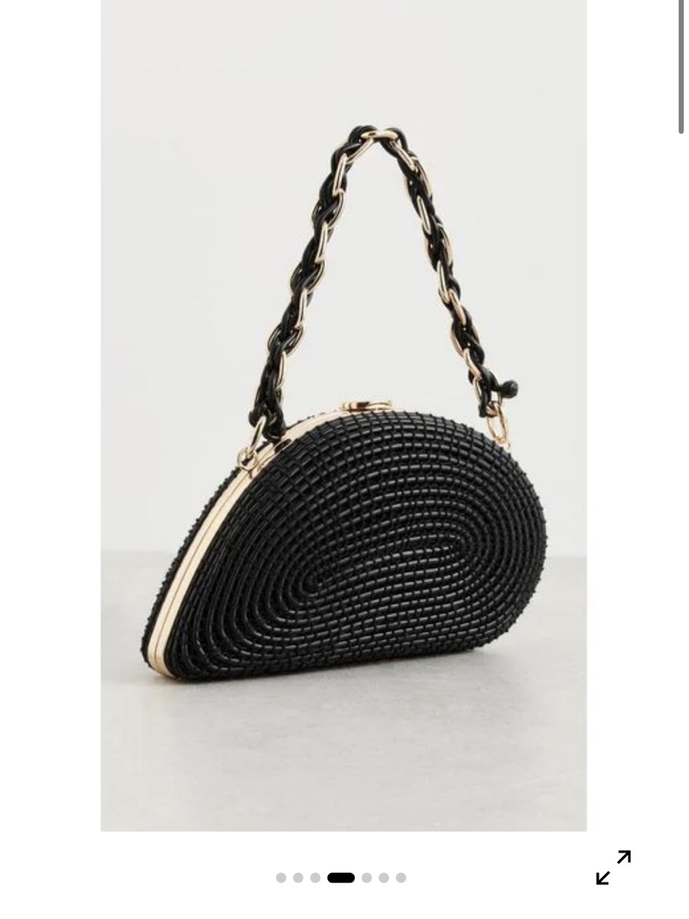 NWT Jonathan Simkhai Black Bridget Corded Shell Shoulder Bag